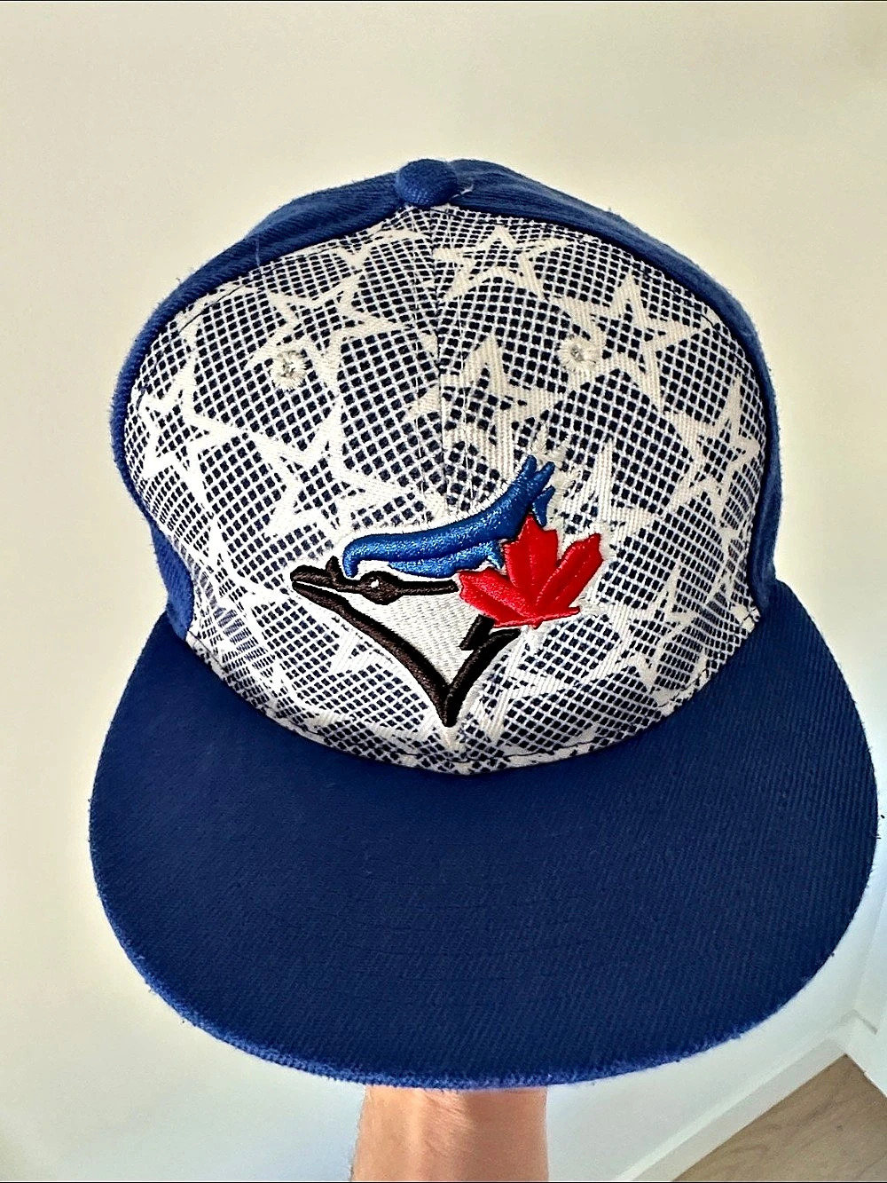 New Era Men's Blue & White Snapback Hat Like New